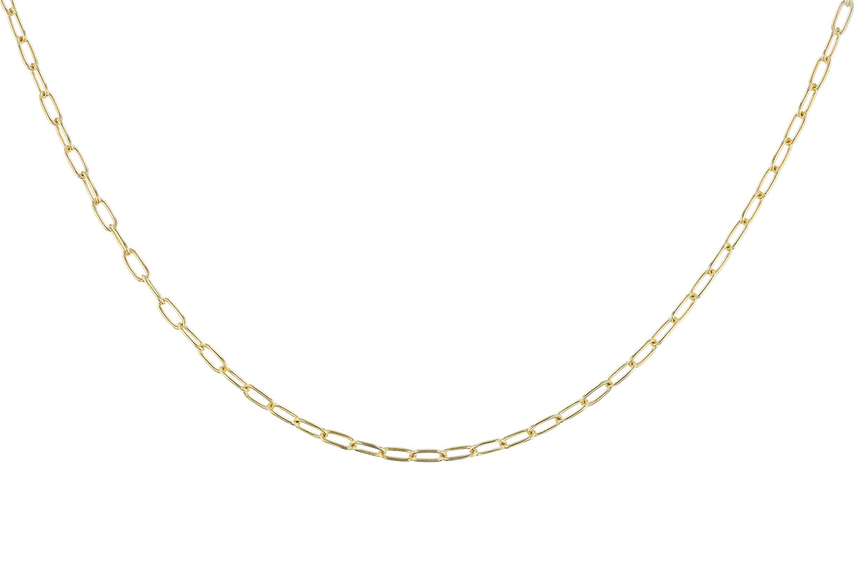 H328-60430: PAPERCLIP SM (24IN, 2.40MM, 14KT, LOBSTER CLASP)