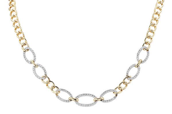 K328-56766: NECKLACE 1.12 TW (17")(INCLUDES BAR LINKS)