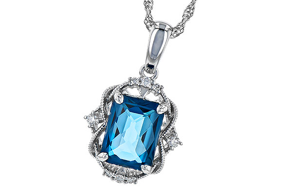 B327-66758: NECK 1.68 LONDON BLUE TOPAZ 1.73 TGW (8x6MM LBT)