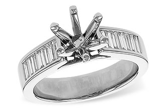 C329-45876: LDS SEMI DIA RG .50 TW BAGUETTES