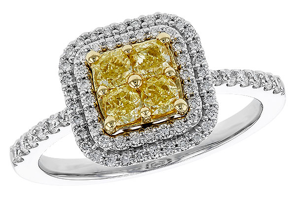 D329-49485: LDS RG .52 FANCY YELLOW DIAMONDS .85 TW