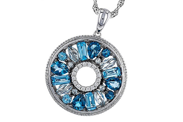 E329-49485: NECKLACE 1.67 BLUE TOPAZ 1.72 TGW