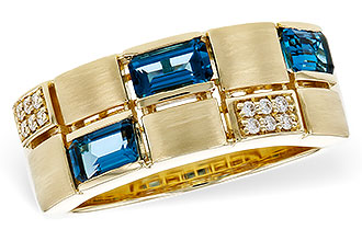 E329-52248: LDS RG .94 LONDON BLUE TOPAZ 1.00 TGW