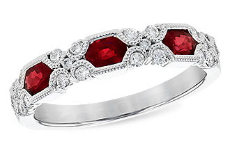 L327-67648: LDS WED RG .74 RUBY 1.00 TGW (4x3MM RUBY)