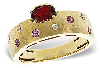 L329-52248: LDS RG .58 MULTI CLR (GAR & PINK SAPP) .66 TGW