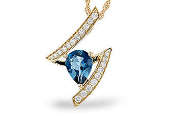 M329-46757: NECK 1.04 LONDON BLUE TOPAZ 1.23 TGW (8x6MM)