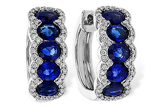 M329-53093: EARRINGS 2.32 TW SAPPHIRE 2.57 TGW